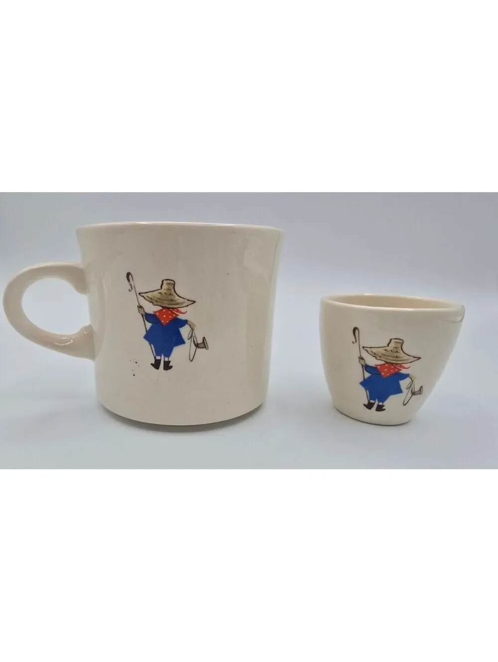 Vintage Brendan Erin Stone Ireland Little Boy Blue Mug & Egg Cup Nursery Set